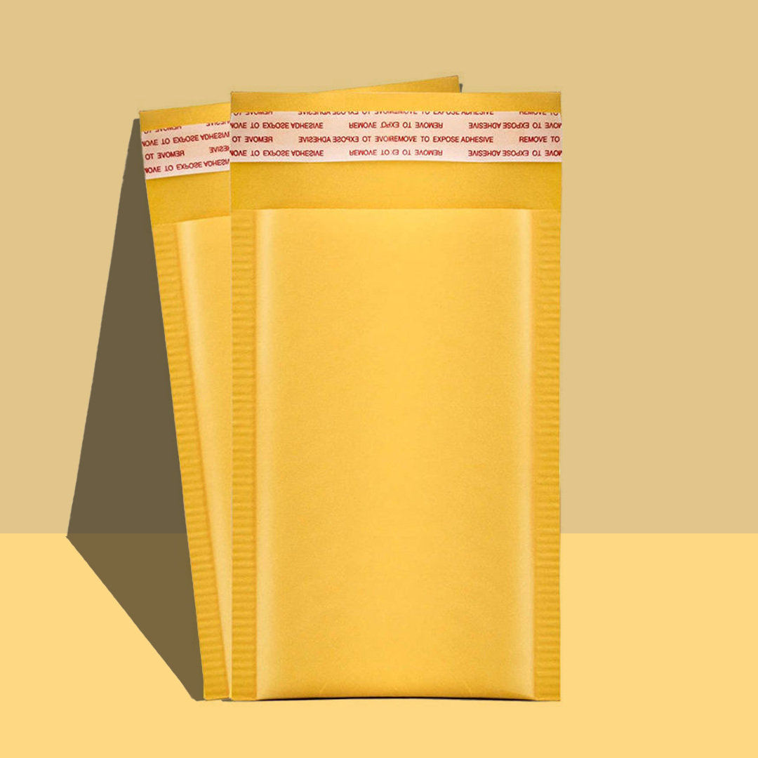 Printed bubble mailer back view